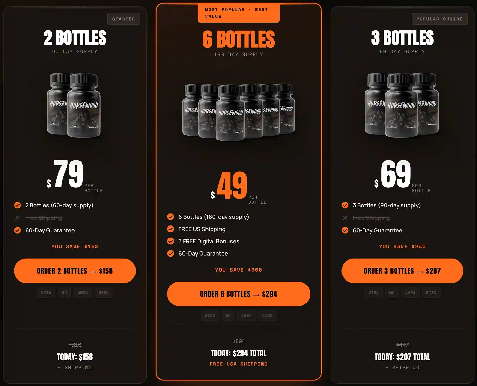 Horsewood Pricing — 2, 3 and 6 Bottle Packages, BuyGoods